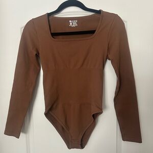 GOOQ Brown Long Sleeve Bodysuit